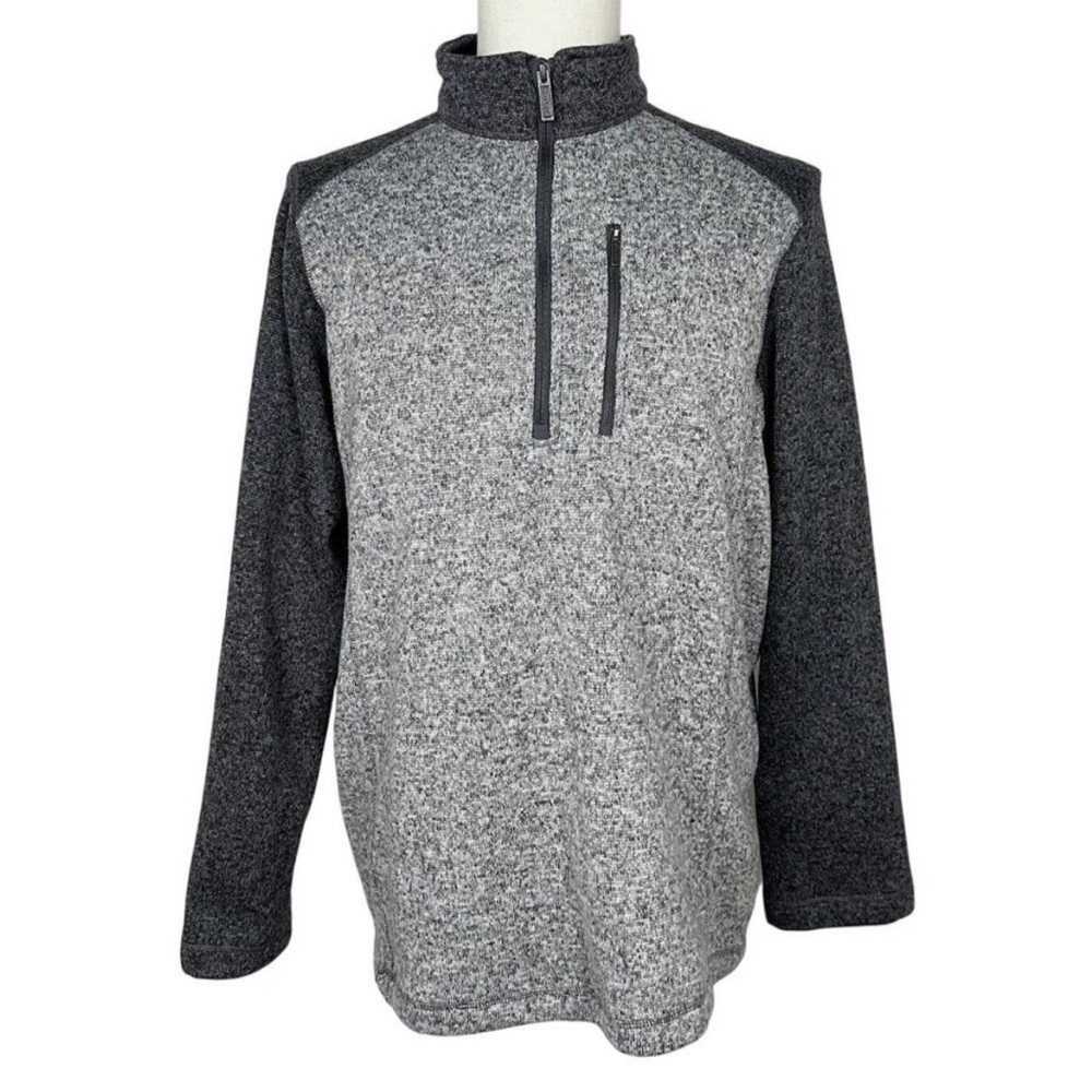 Woolrich Men's Two-Tone Gray Zip-Up Sweater
